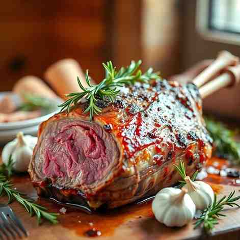 Boneless Roast Leg of Lamb - Easy Rosemary Garlic